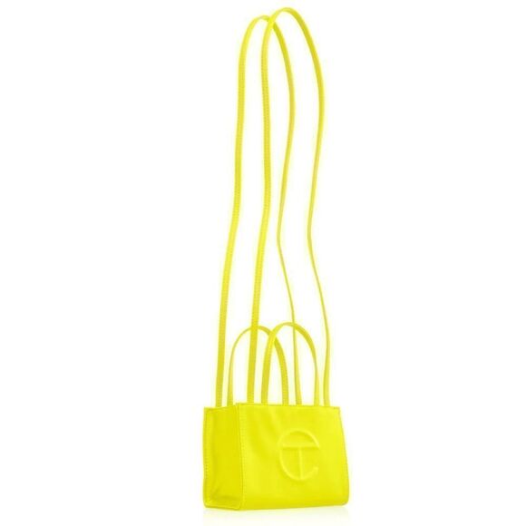 Telfar Small Shopping Bag Highlighter Yellow NWT - Picture 2 of 11